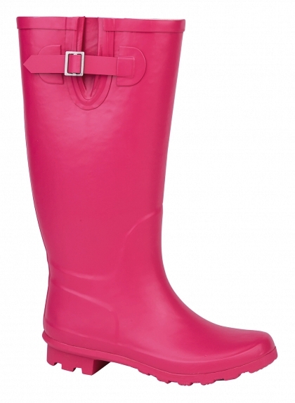 Ladies Wide Calf Knee Length Wellington Rain Snow Boots Wellies Shoes ...