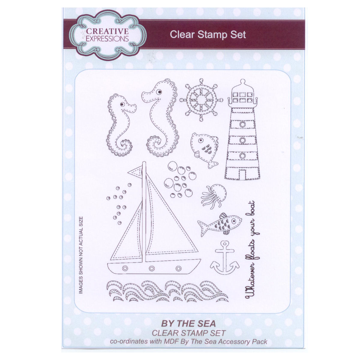 Creative Expressions A5 Clear Stamp Set - CEC759 By The Sea