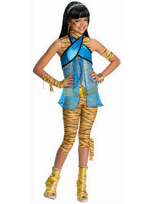 Girls Cleo De Nile Monster High Fancy Dress Halloween Costume Size 3-10 ...