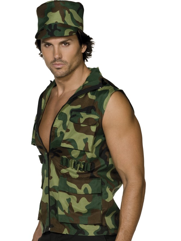 Adult Men's Camouflage Army Guy Costume | Armed Forces | Plymouth Fancy ...