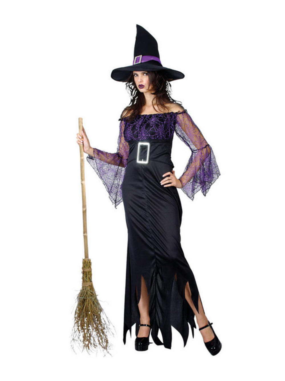 Ladies Scary Mystical Horror Witch Lady Fancy Dress Halloween Costume ...