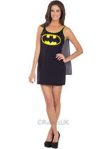 Batgirl Tank Dress With Button On Cape