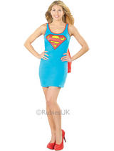 Supergirl Tank Dress With Button On Cape