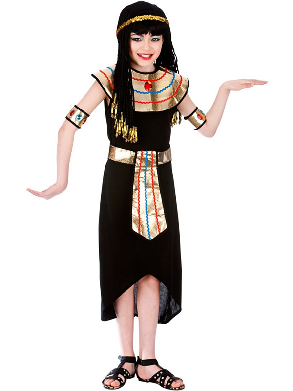 Child Girls Princess Cleopatra Egyptian Queen Fancy Dress Kids Costume Ages 5 13 Ebay