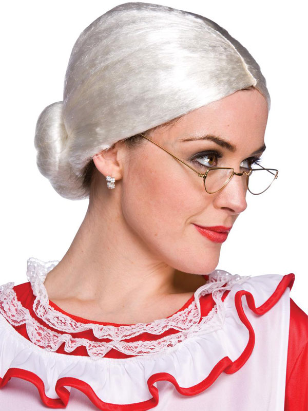 Adult Ladies Mrs Santa Claus Wig White | Ladies Wigs ...
