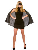 Set Superhero Cape With Mask Black