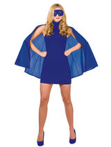Superhero Cape With Mask Blue