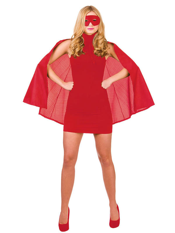 Superhero Cape With Mask Red