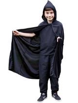 Child Hooded Cape Black