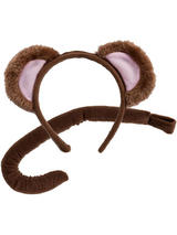 Animal Ears Headband & Tail Set (Monkey)
