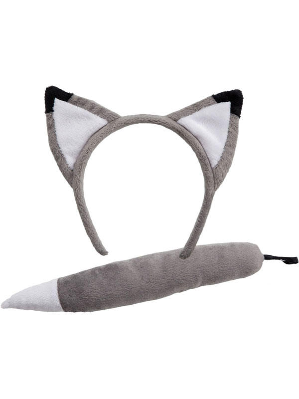 Animal Ears Headband & Tail Set (Wolf)