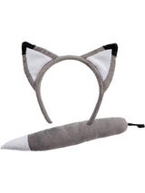 Animal Ears Headband & Tail Set (Wolf)