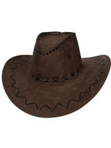 Adult Brown Suede Cowboy Hat