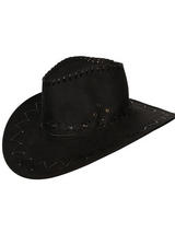 Suede Cowboy Hat (Black)