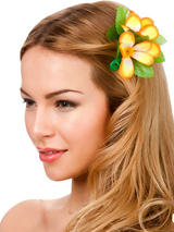 Hawaii Flower Hair Clip (Orange)