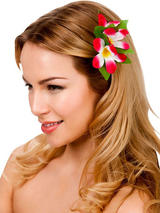 Hawaii Flower Hair Clip (Hot Pink)