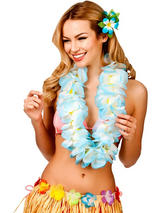 Large Two Tone Petal Lei (Sky Blue)