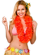 Large Petal Lei Flower (Orange)
