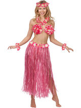 Hawaiian Honey Costume Set Hot Pink