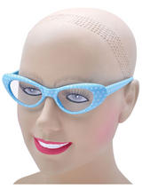 Rock 'N' Roll Blue White Glasses