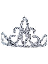 Ladies Girls Tiara. Plastic. Silver