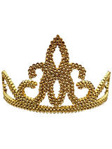 Ladies Girls Plastic Gold Tiara