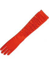 Gloves Red Satin Theatrical