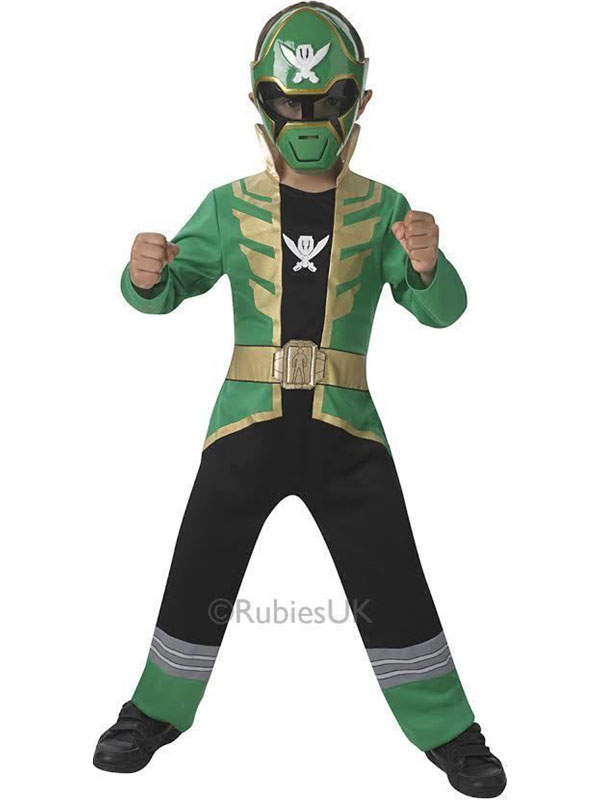 Power Rangers Green Ranger Outfit Fancy Dress Costume Super Megaforce ...