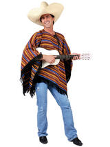 Mexican Poncho Stripey Costume