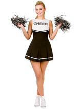 Cheerleader Black White Costume