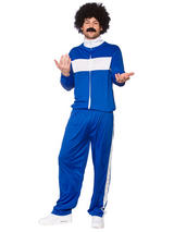 Retro Trackie Blue White Costume
