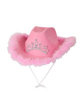 Pink Cowgirl Hat With Marabou Feather