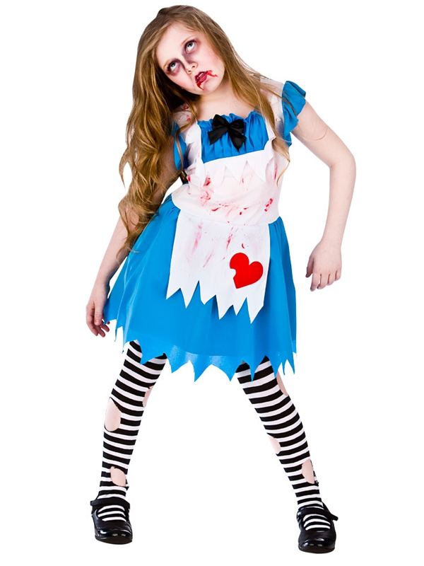 sentinel childrens alice in zombieland horror fancy dress up party halloween costume new