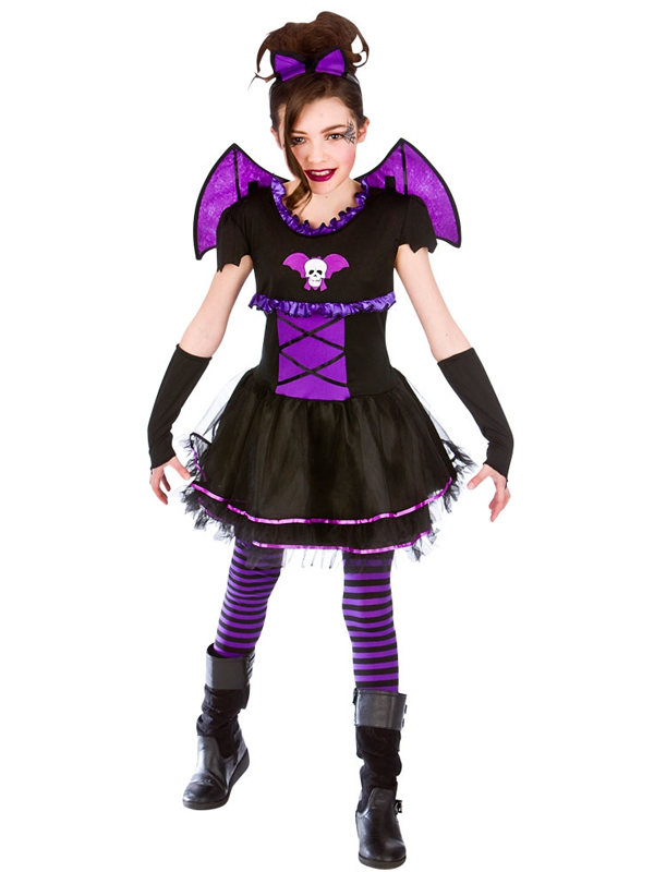 Halloween Girls Fancy Dress Up Horror Ballerina Bat Scary Kids Childrens Costume eBay