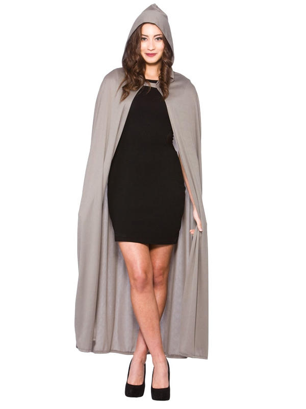 Grey Cape With Hood Adult Thumbnail 2