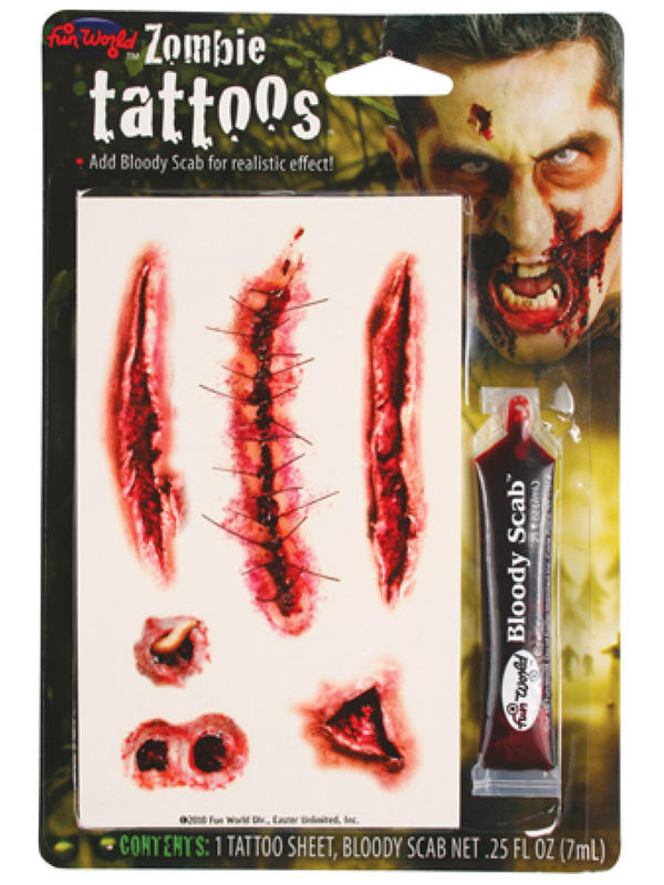 Zombie Tattoos W Bloody Scab Thumbnail 3