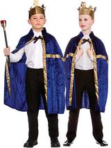 Child Deluxe King Queen Robe & Crown Blue