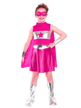 Child Pink Super Hero Costume