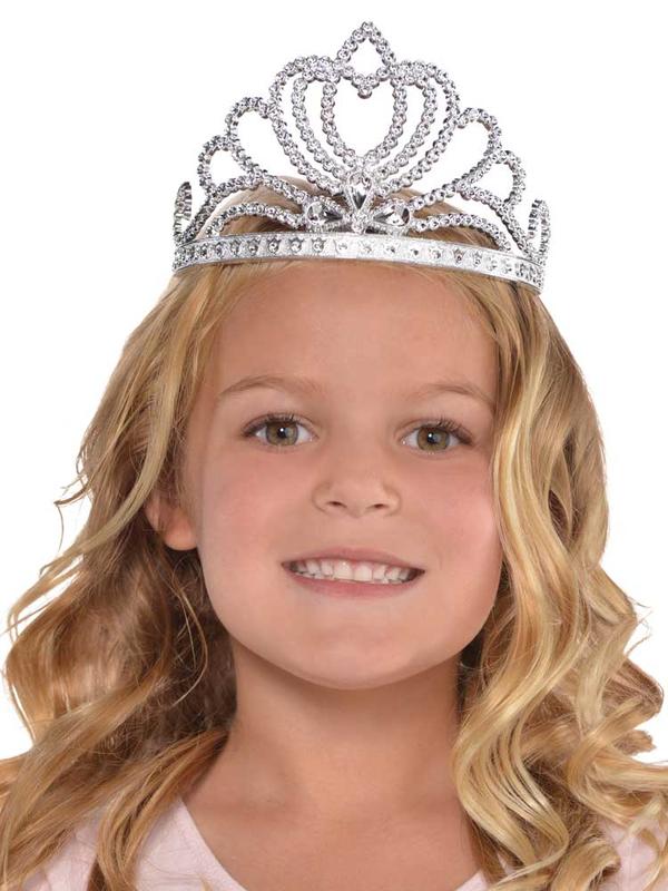 Girls Silver Princess Tiara