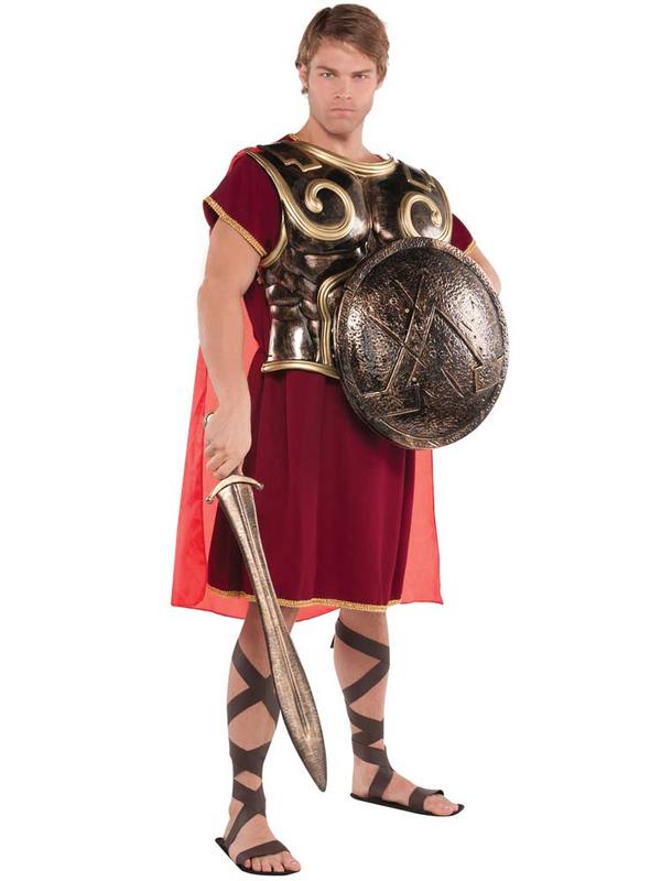 Adult Spartan Chest Plate With Cape Thumbnail 1