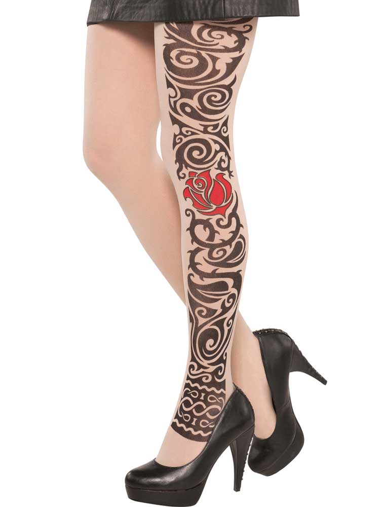 Adult Ladies Tattoo Tights | Stockings and Hold-ups | Plymouth Fancy Dress, Costumes and Accessories Adult Ladies Tattoo Tights | Stockings and Hold-ups | Plymouth Fancy Dress, Costumes and Accessories