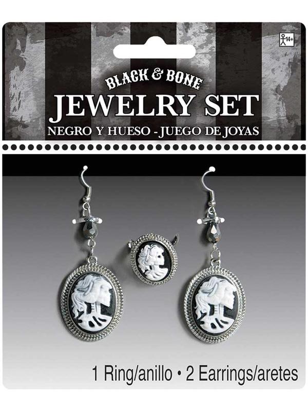 Ladies Black & Bone Jewellry Set