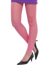Adult Neon Pink Fishnet Leggings