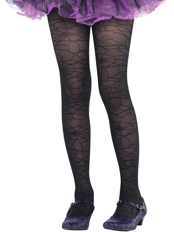 Child Spiderweb Black Tights