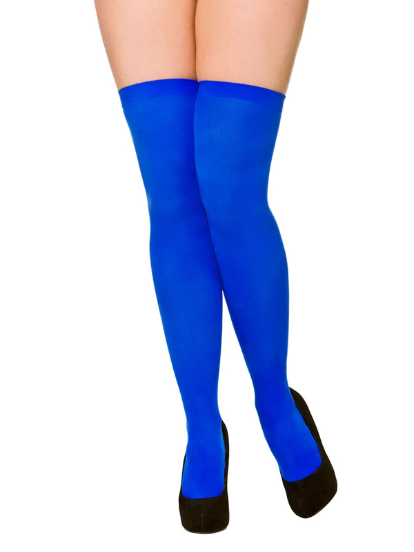 blue hold up stockings