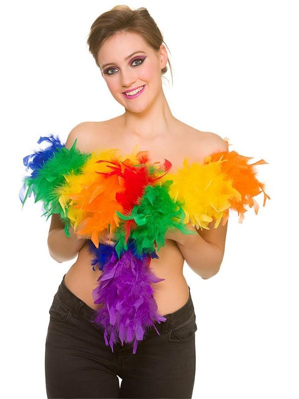 Rainbow Feather Boa