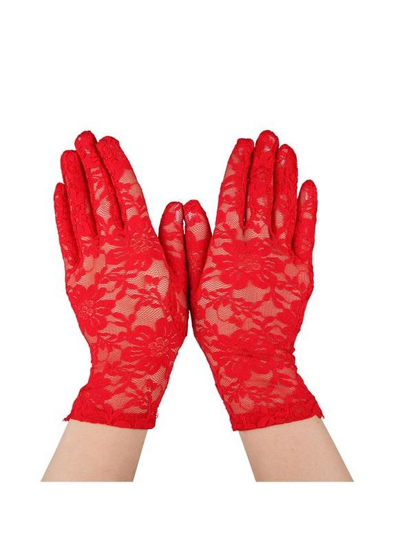 Red Lace Gloves
