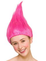 Adult Ladies Pink Troll Wig