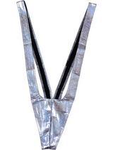 Adult Mens Metallic Silver Mankini