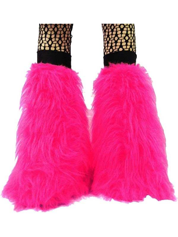Adult Neon Pink Leg Warmer Fluffies